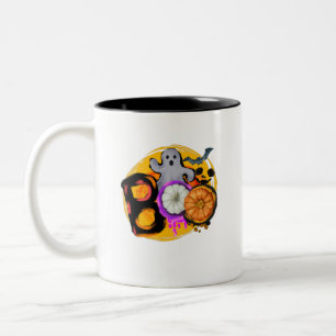 Tasse 2 Couleurs Boo avec fantôme et Citrouille