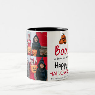 Tasse 2 Couleurs Boo citrouille jack-o-lanterne heureux Halloween 2