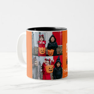 Tasse 2 Couleurs Boo citrouille jack-o-lanterne heureux Halloween 2