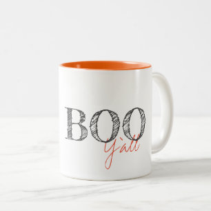 Tasse 2 Couleurs BOO Y'ALL Moderne Halloween Sud amusant