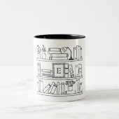 Tasse 2 Couleurs Book Lover Monogrammed Gift (Centre)