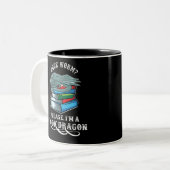 Tasse 2 Couleurs Book Lovers Venin Book Dragon Bookworm (Devant gauche)