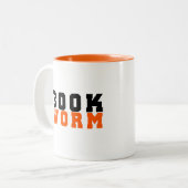 Tasse 2 Couleurs Bookworm, Amateur de livres (Devant gauche)