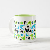 Tasse 2 Couleurs Boomerangs rétro (Devant gauche)