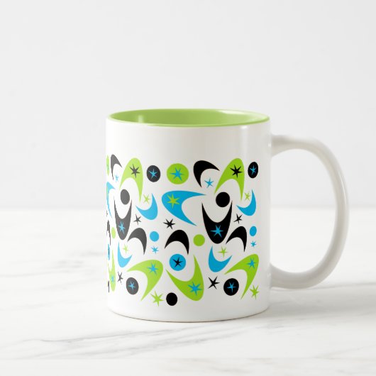 Tasse 2 Couleurs Boomerangs rétro (Droit)