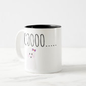 Tasse 2 Couleurs Boooooooooooooooooo de fantôme d'Halloween mignon (Devant gauche)