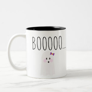 Tasse 2 Couleurs Boooooooooooooooooo de fantôme d'Halloween mignon