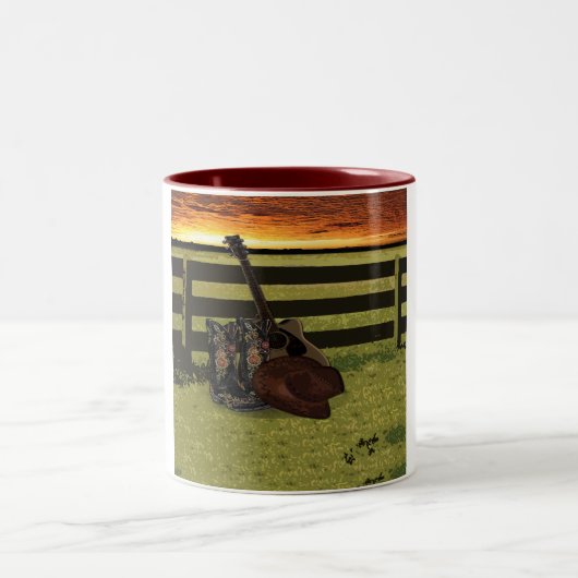 Tasse 2 Couleurs Boots de Cowboy (Centre)