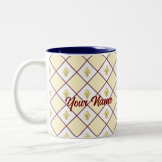 Tasse 2 Couleurs Bordeaux fleur-de-lis cup