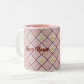 Tasse 2 Couleurs Bordeaux fleur-de-lis cup (Devant gauche)