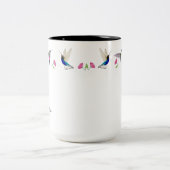 Tasse 2 Couleurs Bordure sur mesure des colibris (Centre)
