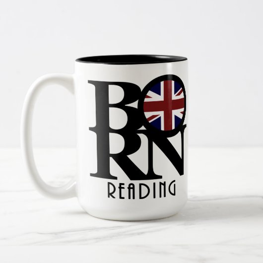 Tasse 2 Couleurs BORN Lecture Angleterre 15oz (Gauche)