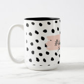 Tasse 2 Couleurs Boss et points noirs Pastel Rose moderne (Gauche)