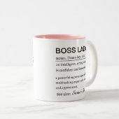 Tasse 2 Couleurs Boss Lady Definition Personalized Name  (Devant droit)