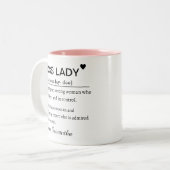 Tasse 2 Couleurs Boss Lady Definition Personalized Name  (Devant gauche)