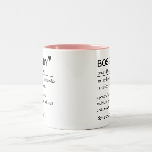 Tasse 2 Couleurs Boss Lady Definition Personalized Name  (Centre)