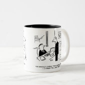 Tasse 2 Couleurs Boss lance un employé de bureau par courrier élect (Devant droit)