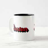 Tasse 2 Couleurs Boston rouge et noir (Devant gauche)