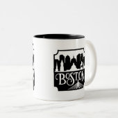 Tasse 2 Couleurs Boston Skyline (Devant droit)