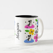 Tasse 2 Couleurs Boston Terrier (Devant droit)