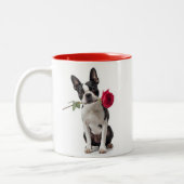 Tasse 2 Couleurs Boston Terrier Love (Gauche)