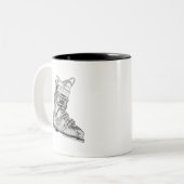 Tasse 2 Couleurs Botte de ski (Devant gauche)
