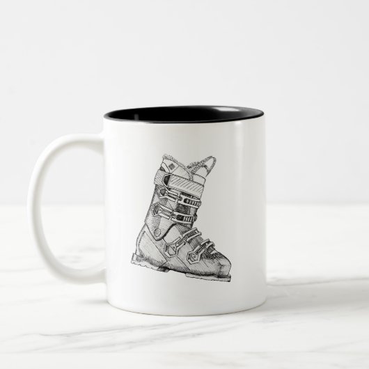 Tasse 2 Couleurs Botte de ski (Gauche)