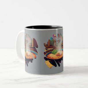 Tasse 2 Couleurs Bouche de nouilles vapeur