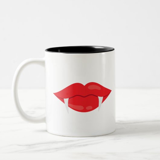 Tasse 2 Couleurs Bouche de vampire avec des crocs (Gauche)