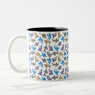 Tasse 2 Couleurs Bouche Motif de requin