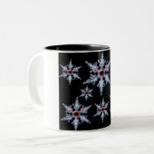 Tasse 2 Couleurs bouchée de flocon de neige (Devant gauche)