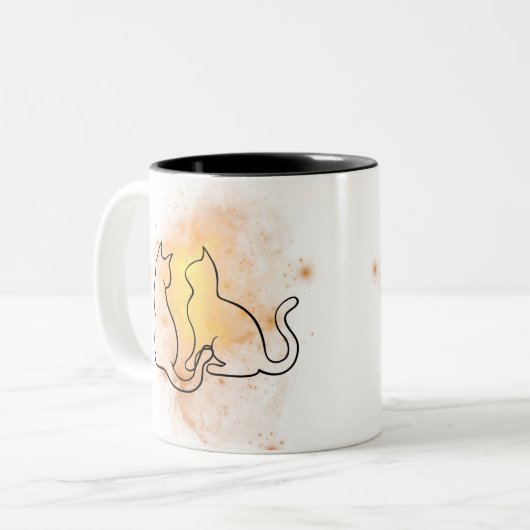 Tasse 2 Couleurs Bouchon d'aquarelle (Devant gauche)