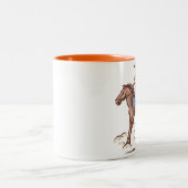 Tasse 2 Couleurs Bouchon de café cowboy bronco (Centre)