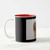 Tasse 2 Couleurs Bouchon de café Goldendoodle (Gauche)