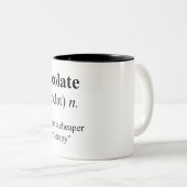 Tasse 2 Couleurs Bouchon de chocolat (Devant droit)