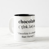 Tasse 2 Couleurs Bouchon de chocolat (Devant gauche)