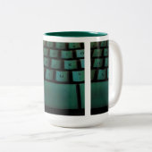 Tasse 2 Couleurs Bouchon de clavier vert (Devant droit)
