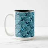 Tasse 2 Couleurs Bouchon de coquillage turquoise (Gauche)