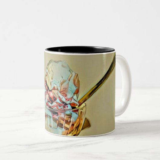 Tasse 2 Couleurs Bouchon de crème glacée (Devant droit)
