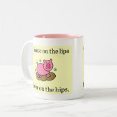 Tasse 2 Couleurs bouchon de motivation dieters (Devant gauche)