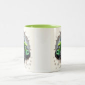 Tasse 2 Couleurs Bouchon d'enrobage de tracteur vert 3d, bouchon de (Centre)