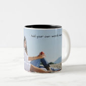 Tasse 2 Couleurs Bouchon photo personnalisé (Devant droit)