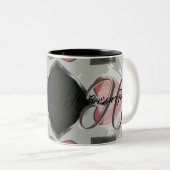 Tasse 2 Couleurs Bouchons de café personnalisés (Devant droit)