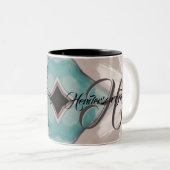 Tasse 2 Couleurs Bouchons de café personnalisés (Devant droit)