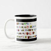 Tasse 2 Couleurs Bouclage de définition de travail d'équipe (Gauche)