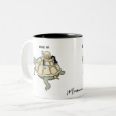 Tasse 2 Couleurs Boucle ! Tortue et escargot de bande dessinée (Devant gauche)