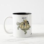 Tasse 2 Couleurs Boucle ! Tortue et escargot de bande dessinée (Gauche)