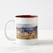 Tasse 2 Couleurs Boucles de Charles M. Russell et Horses rapide (Gauche)