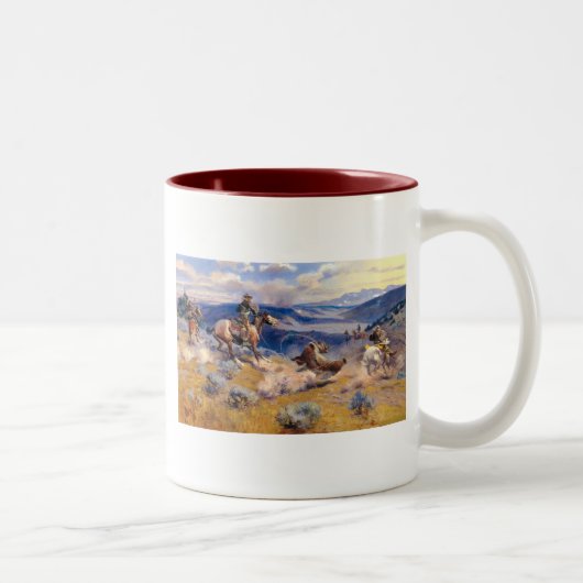 Tasse 2 Couleurs Boucles de Charles M. Russell et Horses rapide (Droit)