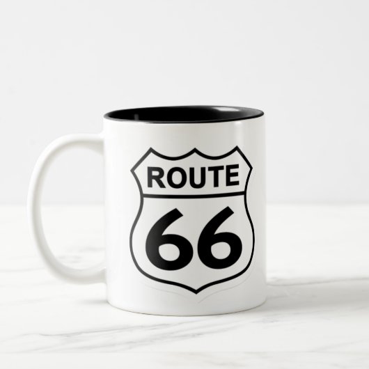 Tasse 2 Couleurs bouclier de l'itinéraire 66 (Gauche)